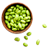 Edamame, frozen, prepared