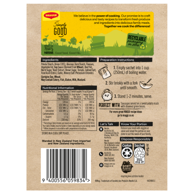 MAGGI Brown Onion Gravy Value Pack - Back