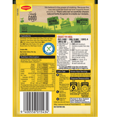 Maggi Creamy Carbonara Recipe Base BOP