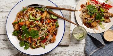 Honey Soy Chicken Noodle Salad